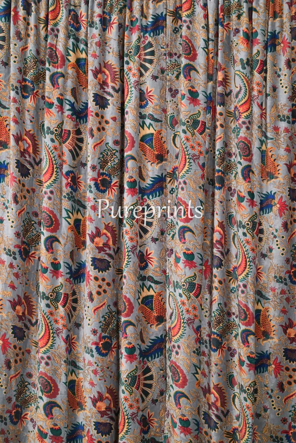 Floral_Cotton_Velvet_Curtain:_Boho_Drapes,_57"_Wide