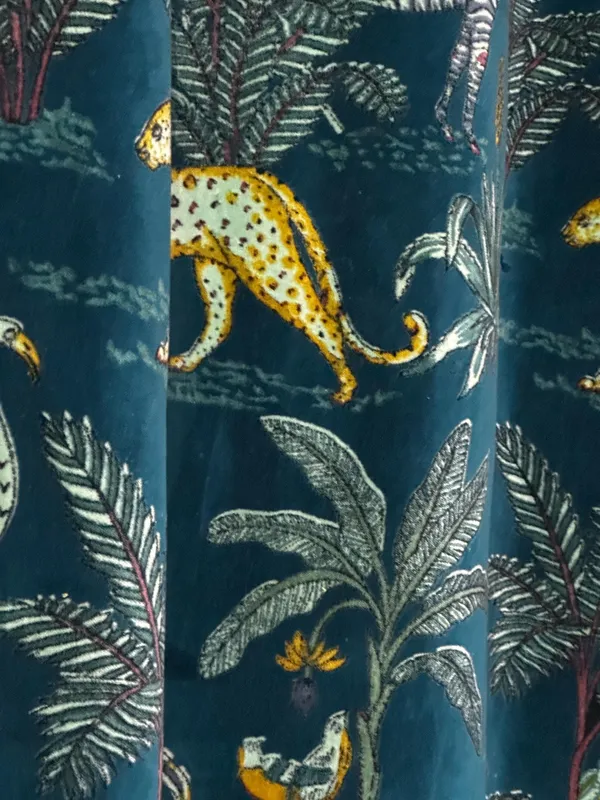Custom_Teal_Tropical_Safari_Cotton_Velvet_Curtains_-_Luxury_Zebra_&_Toucan_Print_Drapes_-_Bespoke_Sizes