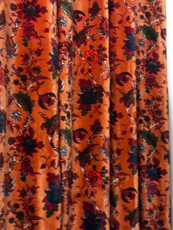 Earthy_Elegance:_Deep_Rust_Floral_Patterned_Velvet_Window_Treatments