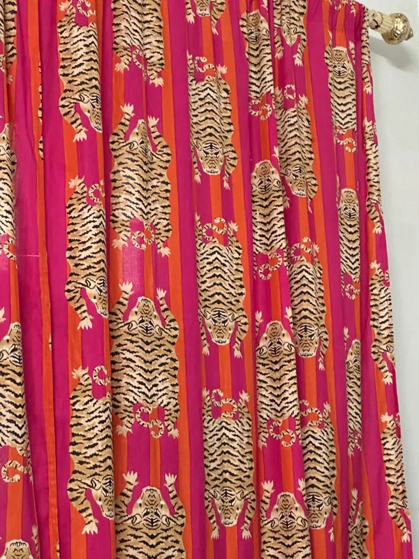 Tiger_Print_Curtain,_Boho_Cotton_Drapes,_Set_Of_2