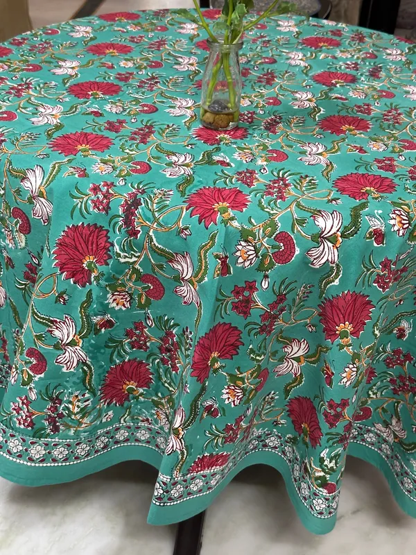 Hand_Block_Print_Round_Tablecloth:_Floral_8-Seater_Table_Wear