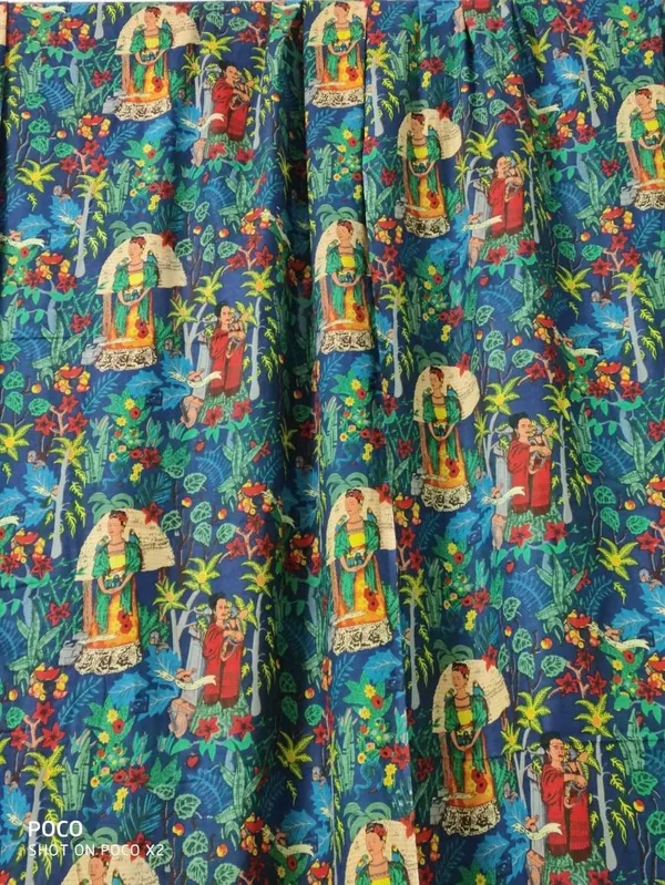 Frida_Kahlo_Print_Curtain:_Blue_Bohemian_Decor,_Set_Of_2_Panels