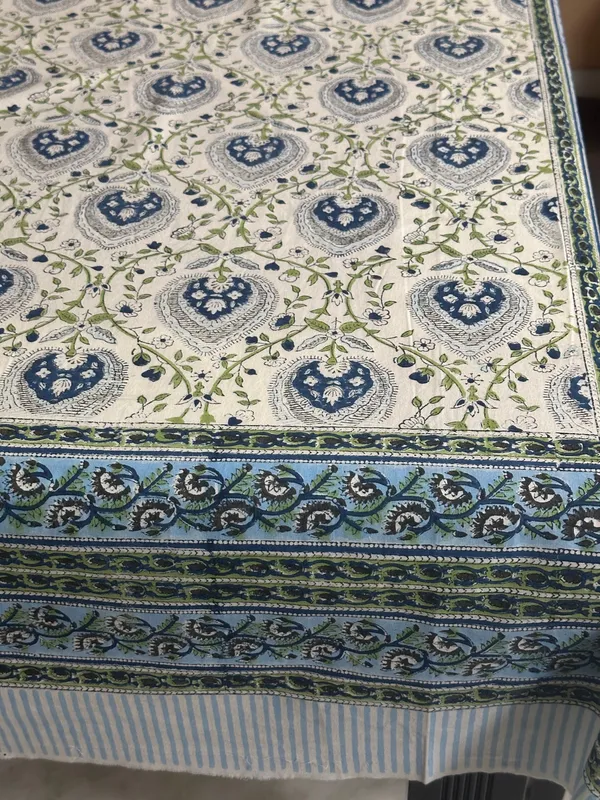 Hand_Block_Print_Tablecloth:_Floral_Indian_Decor,_Rectangular_6-Seater