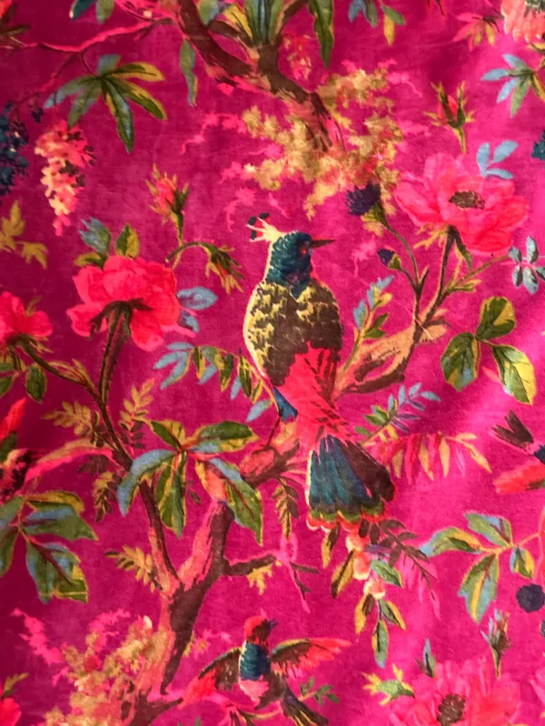 Luxury_Cotton_Velvet_Fabric:_Bird_Print_Upholstery,_Home_Decor_By_The_Yard