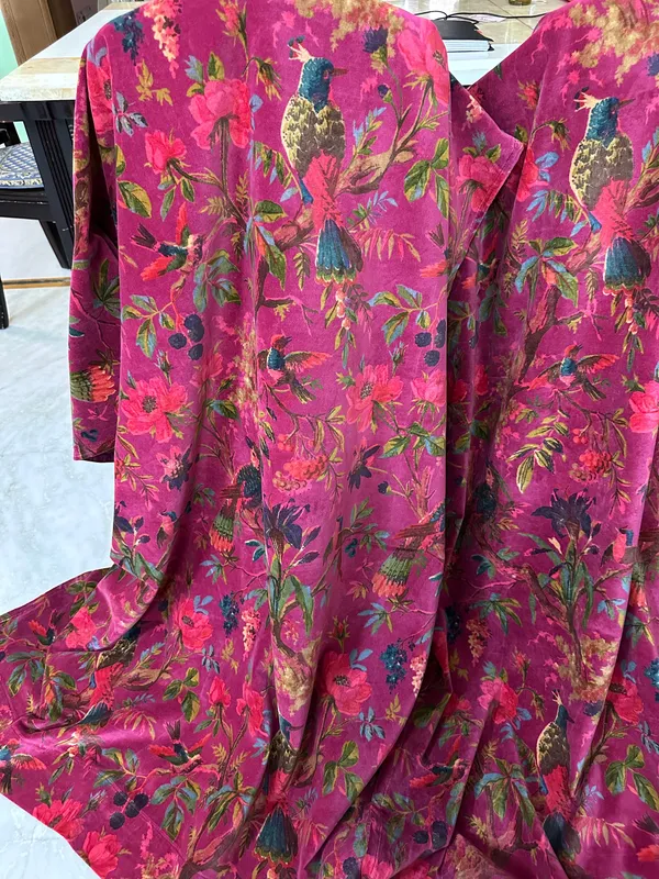 Luxury_Cotton_Velvet_Fabric:_Bird_Print_Upholstery,_Home_Decor_By_The_Yard