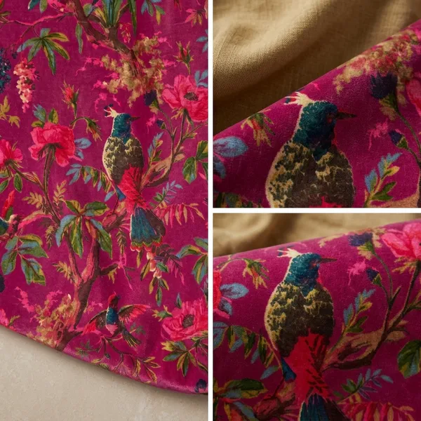 Luxury_Cotton_Velvet_Fabric:_Bird_Print_Upholstery,_Home_Decor_By_The_Yard