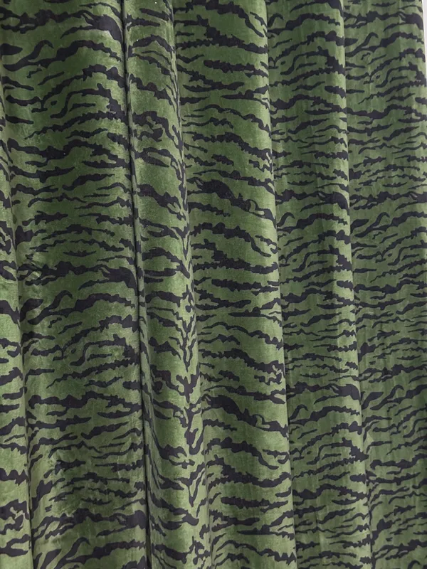 Vintage_Style_Green_Velvet_Curtain:_Tiger_Print_Can_Be_Custmize_Boho_Decor.