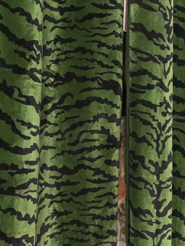 Vintage_Style_Green_Velvet_Curtain:_Tiger_Print_Can_Be_Custmize_Boho_Decor.