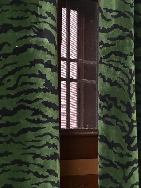 Vintage_Style_Green_Velvet_Curtain:_Tiger_Print_Can_Be_Custmize_Boho_Decor.