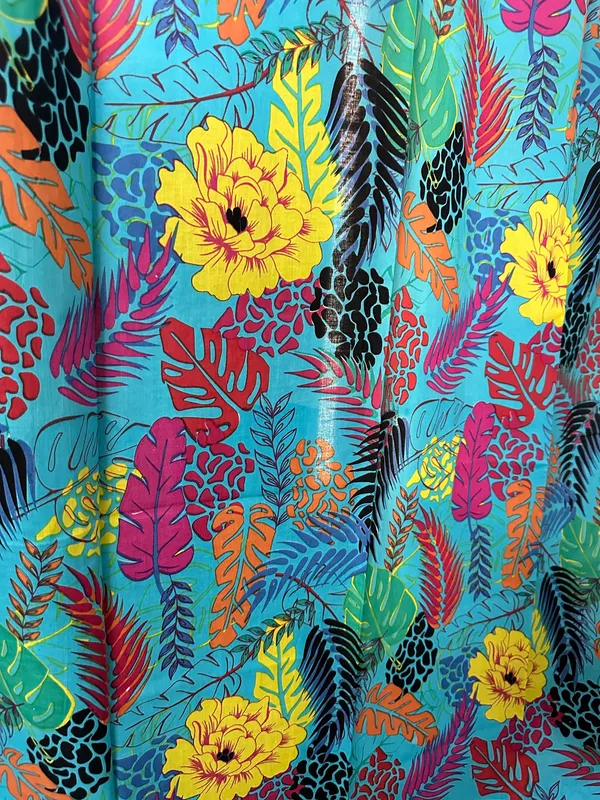 Tropical_Turquoise_Cotton_Curtain_Set:_Boho_Floral_Drapes
