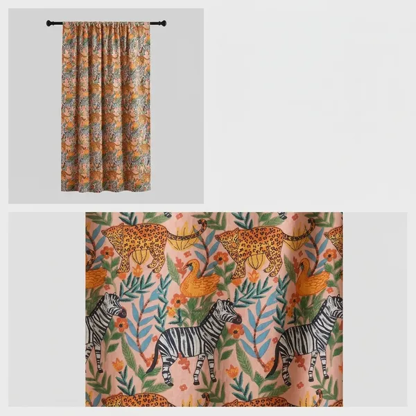 Tropical_Animal_Print_Cotton_Curtain_Set:_Rainforest_Drapes