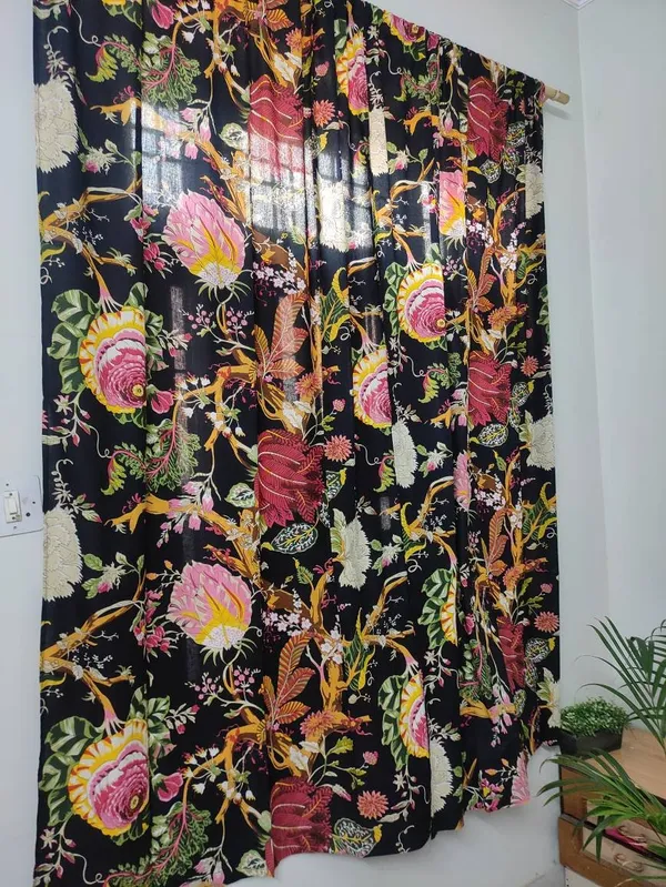 Black_Floral_Cotton_Curtain_Panels:_Boho_Style_Drapes_With_Tie_Backs