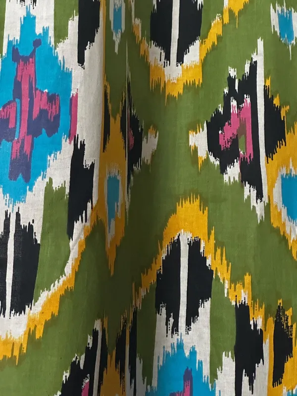 Vibrant_Ikat-Style_Cotton_Curtain_€“_Customizable_Size,_Rod_Pocket_Design