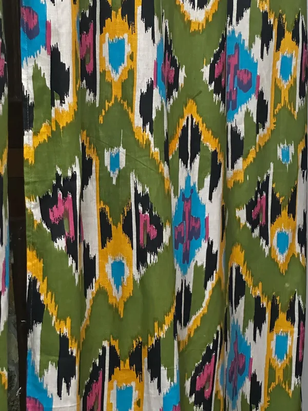 Vibrant_Ikat-Style_Cotton_Curtain_€“_Customizable_Size,_Rod_Pocket_Design