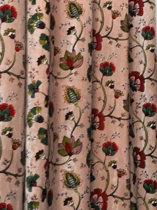 Custom_Size_Printed_Cotton_Velvet_Curtains_-_Botanical_Floral_Drapes_In_Rose_&_Moss_-_Vintage_Style_Luxury_Window_Treatments_Single_Or_Pair