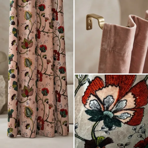 Custom_Size_Printed_Cotton_Velvet_Curtains_-_Botanical_Floral_Drapes_In_Rose_&_Moss_-_Vintage_Style_Luxury_Window_Treatments_Single_Or_Pair