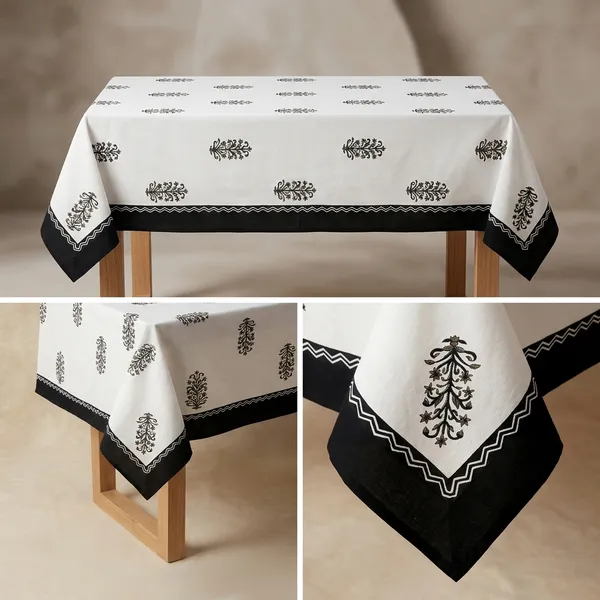 Artisan_Made_Sanganeri_Block_Print_Table_Cover_-_6_Seaters_|_Monochrome_Botanical_Print_|_100%_Premium_Cotton_Table_Linen_(60"X90")