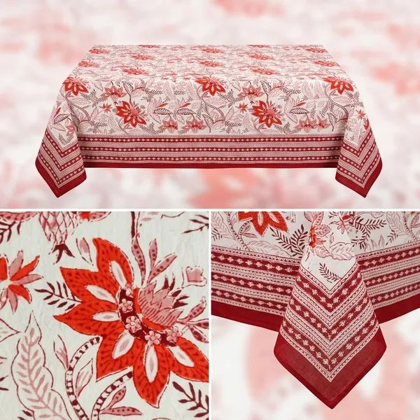 Red_Floral_Hand_Block_Print_Tablecloth_|_60X90_Cotton_Dining_Decor