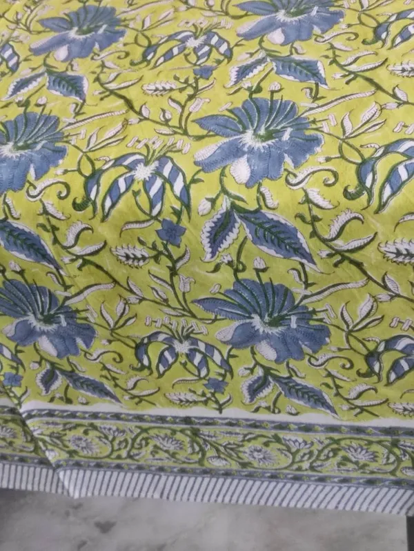 Hand-Stamped_Cotton_Tablecloth_€“_Lime_Green_Indigo_Floral_Vine_Design_(60"X90")