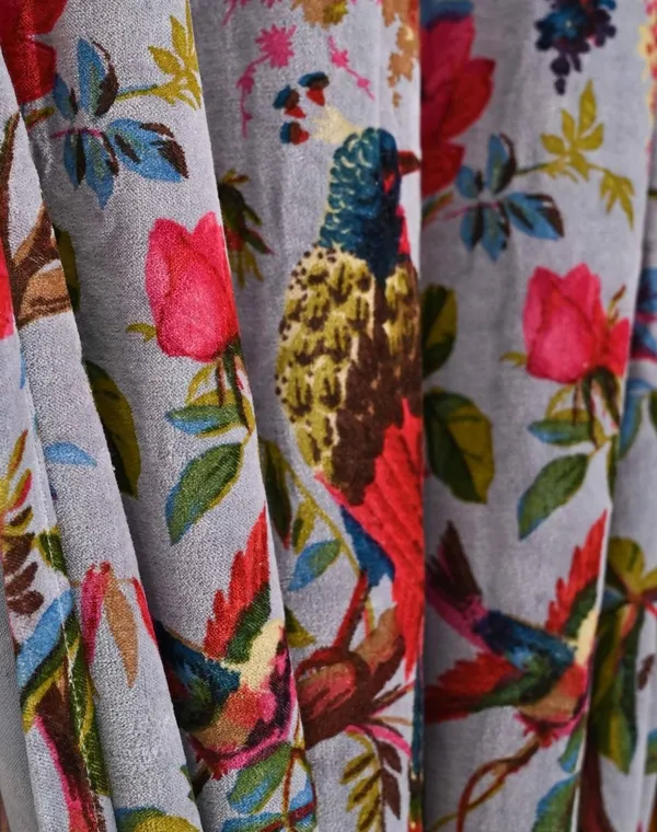 Vintage_Cotton_Velvet_Curtain,_Bird_Print_Boho_Drapes