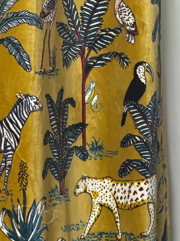 Velvet_Forest_Print_Curtain_Popcorn_Yellow_Boho_Drapes