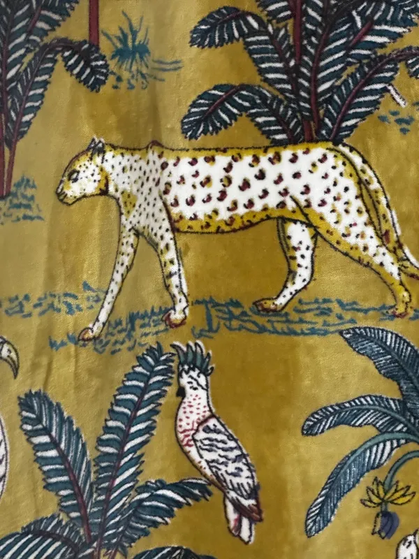 Velvet_Forest_Print_Curtain_Popcorn_Yellow_Boho_Drapes