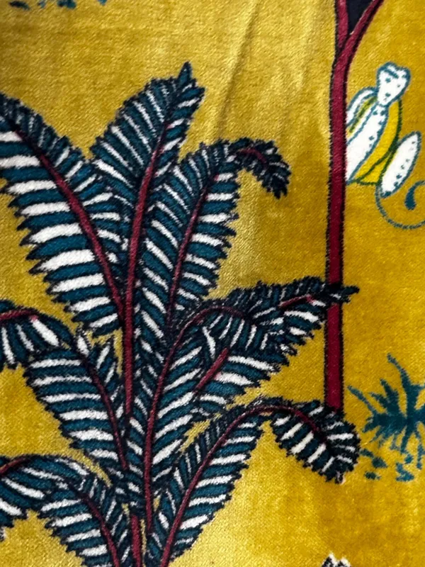Velvet_Forest_Print_Curtain_Popcorn_Yellow_Boho_Drapes