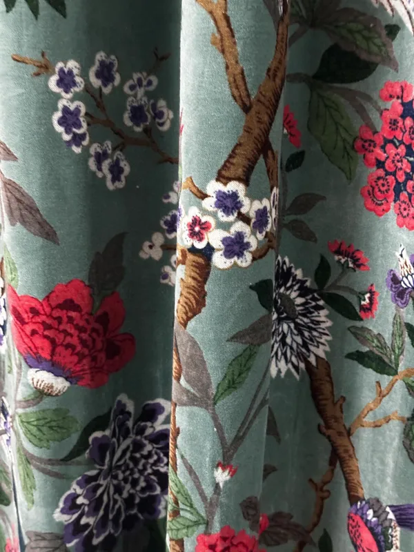 Vintage_Style_Velvet_Curtain:_Sage_Green_Bird_Print,_Boho_Drapes
