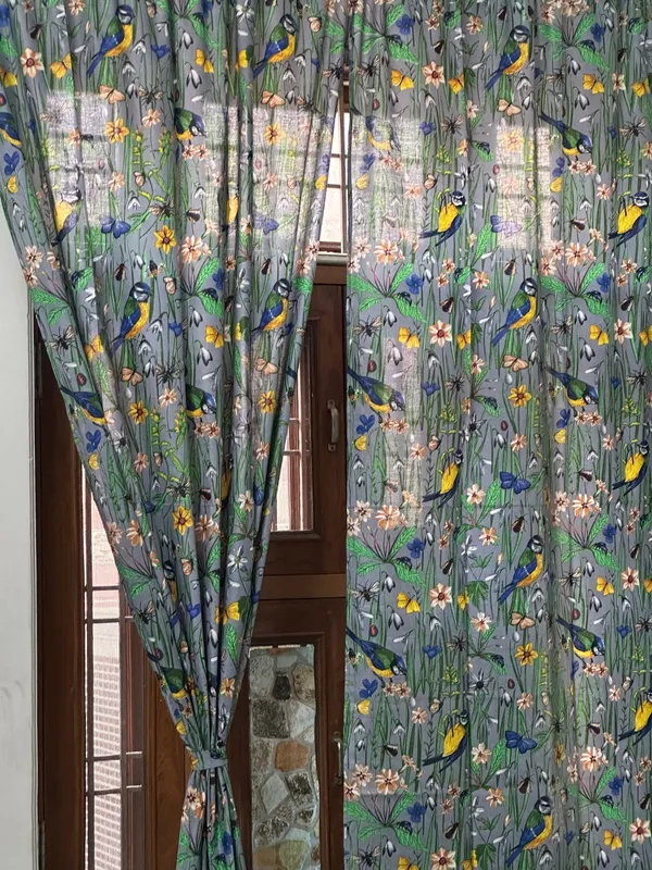Bird_Print_Cotton_Curtain_Panels:_Grey_Boho_Drapes,_Set_Of_2_Panel