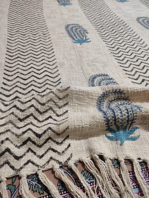 Hand_Woven_Mud_Cloth_Throw_Blanket:_Natural_Hand_Printed_Cotton,_Boho_Tassels