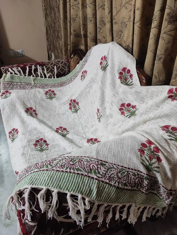 Hand_Woven_Mud_Cloth_Throw_Blanket:_Natural_Poppy_Print,_Boho_Tassels