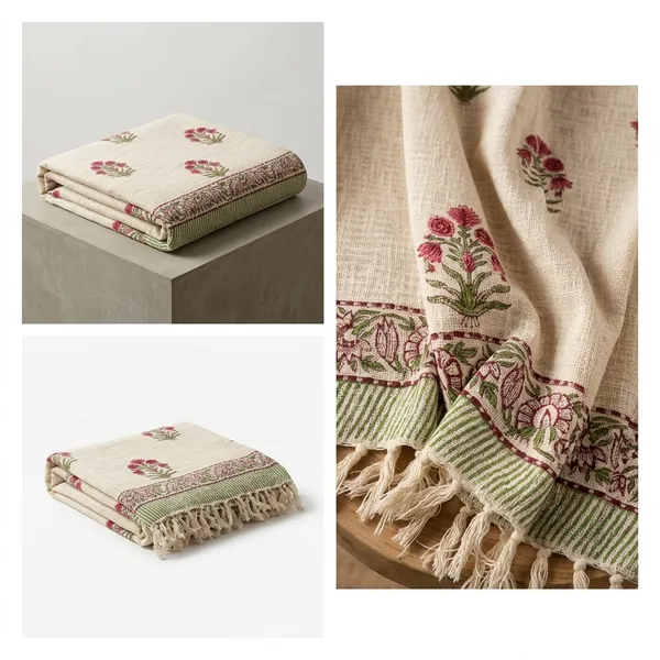 Hand_Woven_Mud_Cloth_Throw_Blanket:_Natural_Poppy_Print,_Boho_Tassels