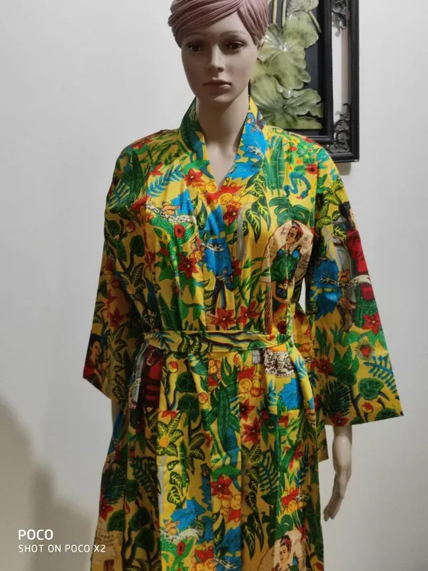 Frida_Kahlo_Print_Cotton_Kimono_Robe:_S-Xl,_Everyday_Loungewear