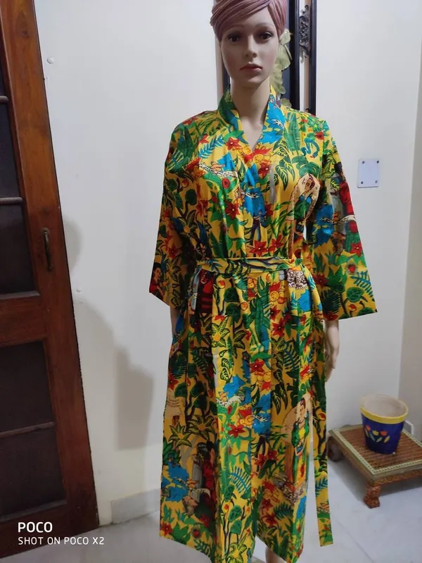 Frida_Kahlo_Print_Cotton_Kimono_Robe:_S-Xl,_Everyday_Loungewear