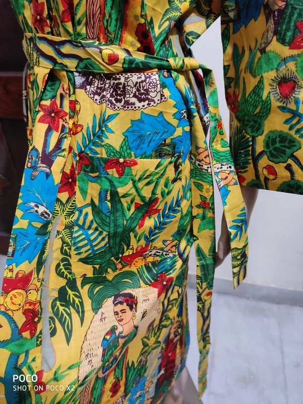 Frida_Kahlo_Print_Cotton_Kimono_Robe:_S-Xl,_Everyday_Loungewear