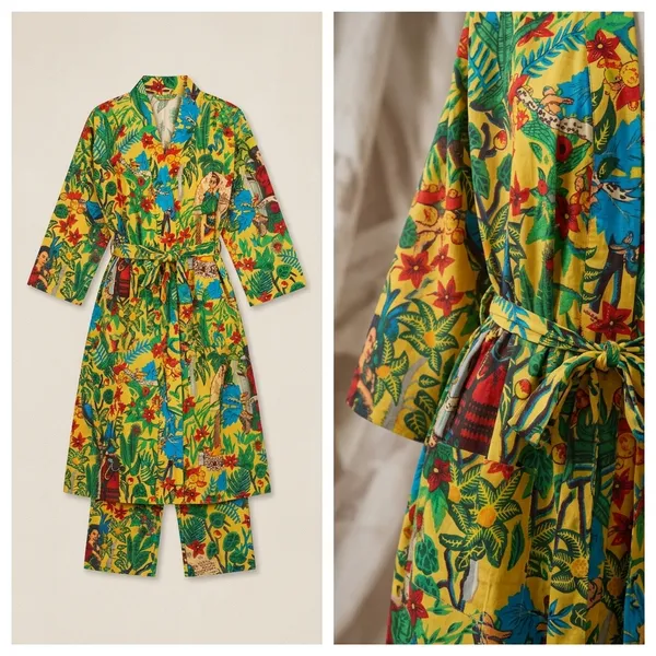 Frida_Kahlo_Print_Cotton_Kimono_Robe:_S-Xl,_Everyday_Loungewear
