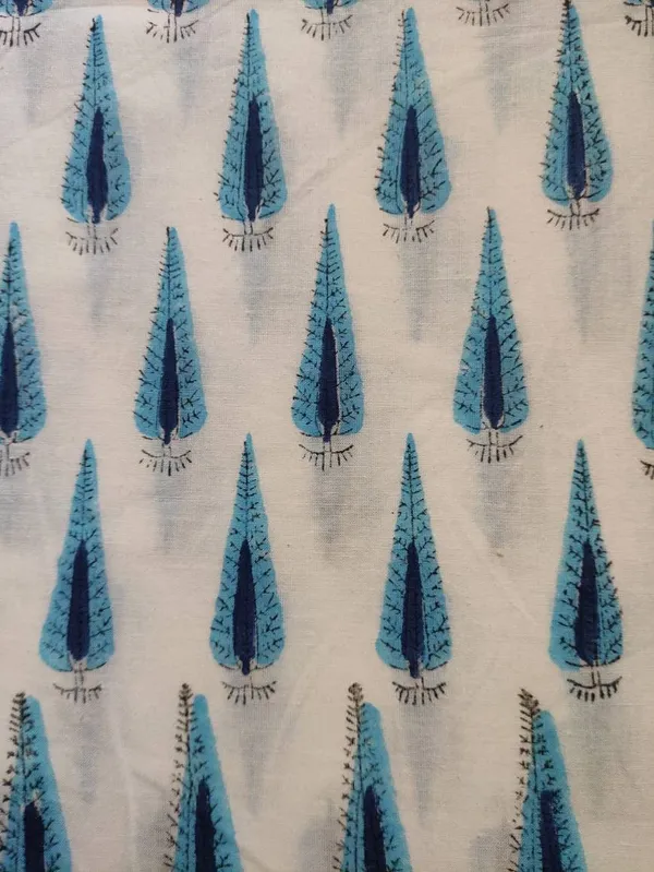 Hand_Block_Printed_Cotton_Fabric:_Mughal_Print,_44"_Wide