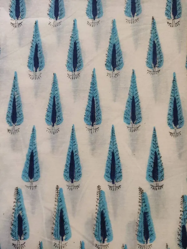 Hand_Block_Printed_Cotton_Fabric:_Mughal_Print,_44"_Wide