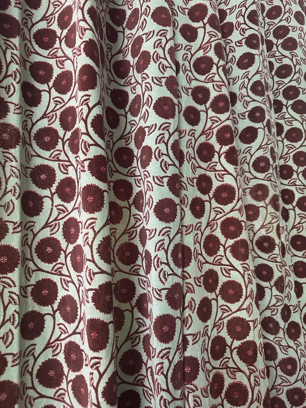 Floral_Cotton_Velvet_Curtain:_Sage_Green,_Wine_Flower_Print_Boho_Drapes