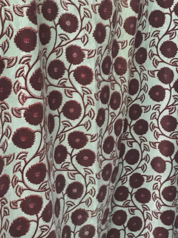 Floral_Cotton_Velvet_Curtain:_Sage_Green,_Wine_Flower_Print_Boho_Drapes