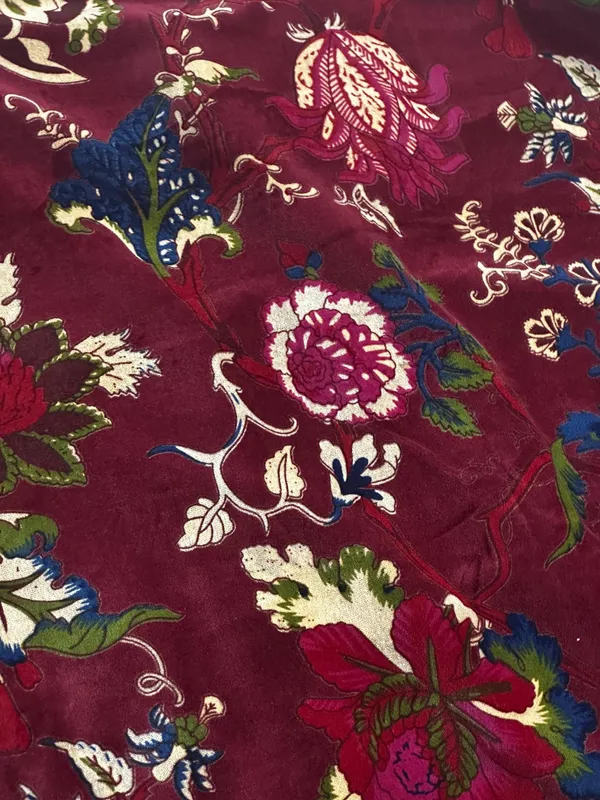 Wine_Red_Floral_Cotton_Velvet_Fabric:_Upholstery,_Quilting_&_Decor