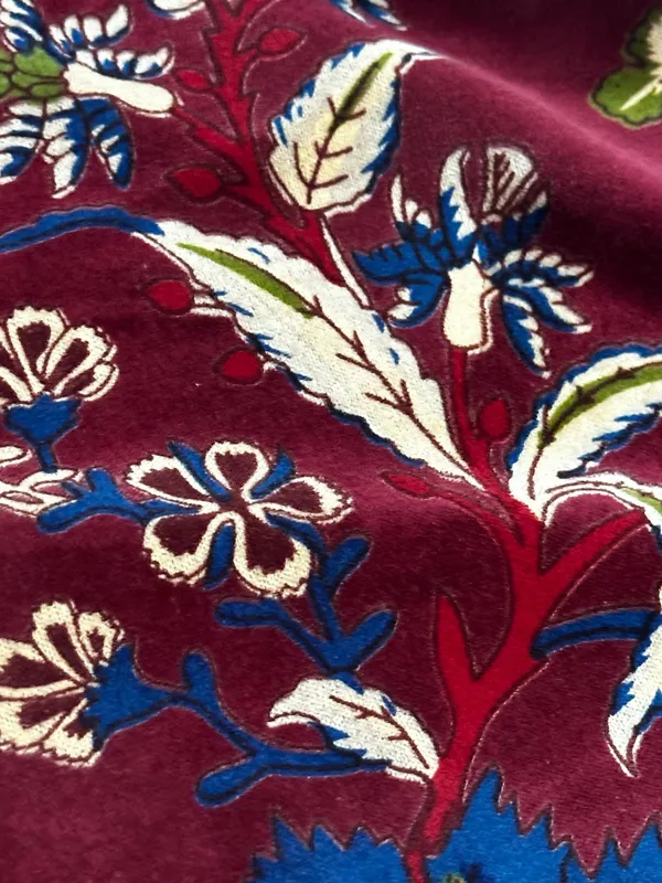 Wine_Red_Floral_Cotton_Velvet_Fabric:_Upholstery,_Quilting_&_Decor