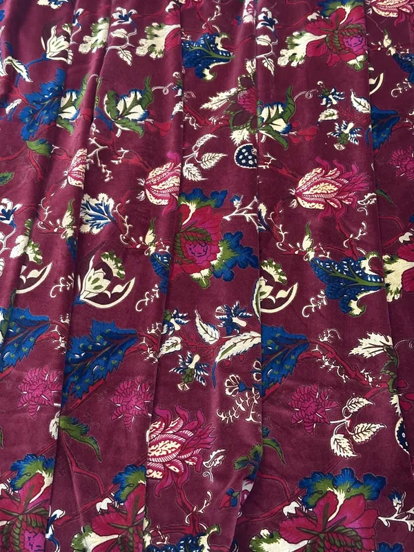 Wine_Red_Floral_Cotton_Velvet_Fabric:_Upholstery,_Quilting_&_Decor