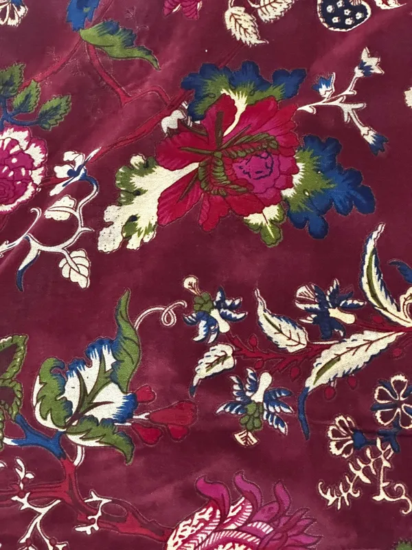 Wine_Red_Floral_Cotton_Velvet_Fabric:_Upholstery,_Quilting_&_Decor