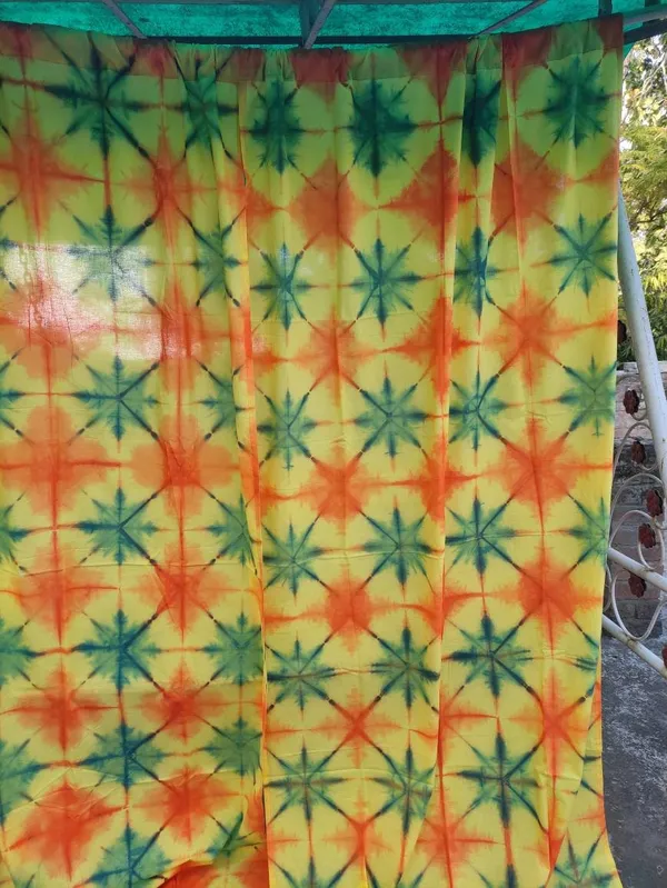 Hand_Shibori_Tie_Dye_Cotton_Curtain_Panels:_Boho_Home_Decor