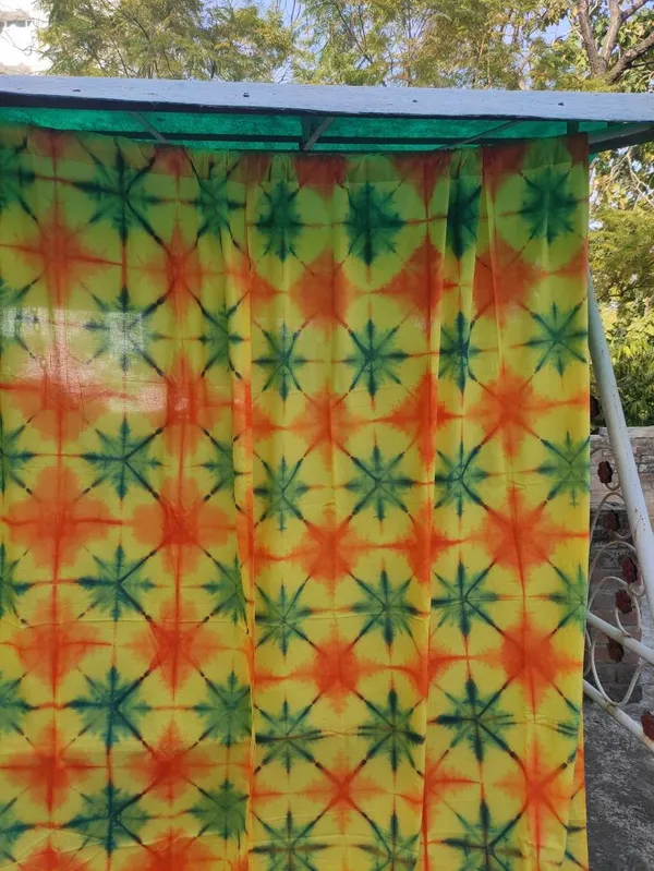 Hand_Shibori_Tie_Dye_Cotton_Curtain_Panels:_Boho_Home_Decor