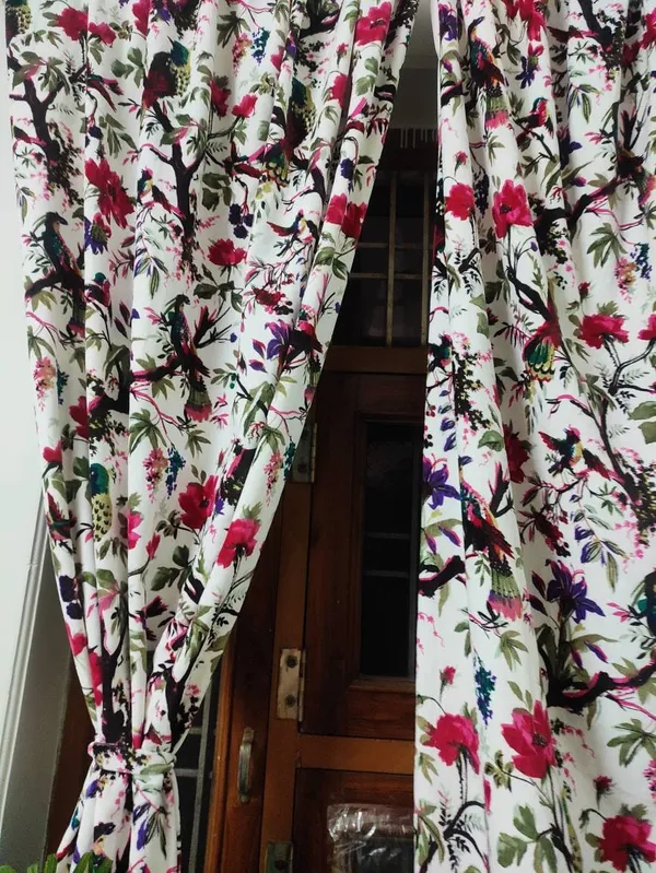 Vintage_Cotton_Velvet_Curtains:_Bird_Print_Boho_Drapes,_Set_Of_Two