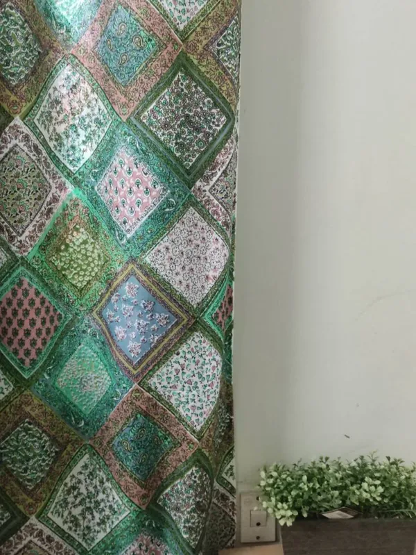 Moroccan_Tile_Cotton_Curtain_Set:_Bohemian_Semi_Sheer_Drapes