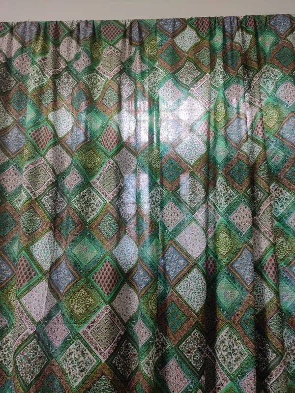 Moroccan_Tile_Cotton_Curtain_Set:_Bohemian_Semi_Sheer_Drapes