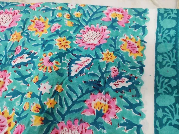 Floral_Mughal_Print_Cotton_Fabric:_Hand_Block_Design,_44_Inches_Wide